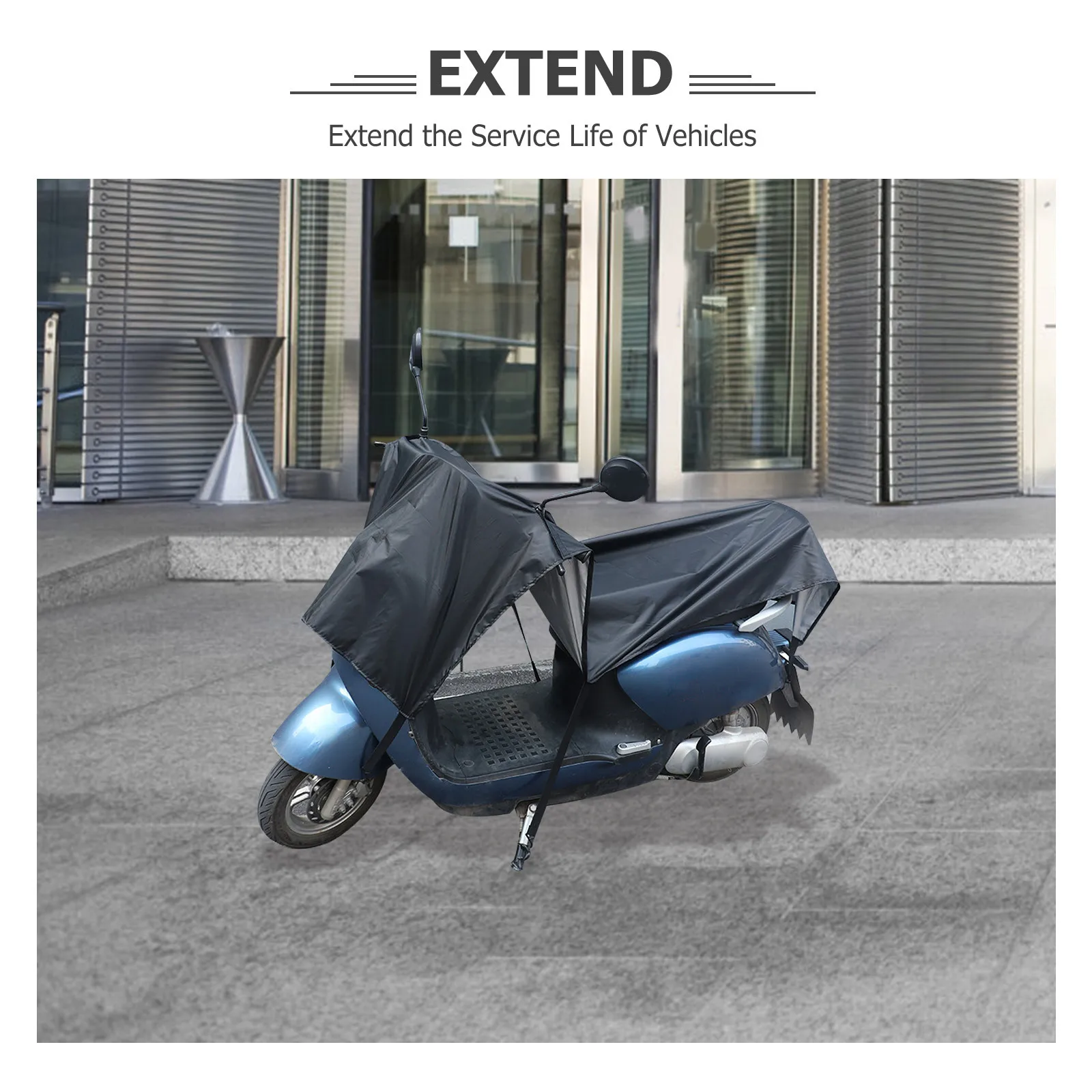 Housse de moto 72x250cm, Protection extérieure étanche à la pluie pour Scooter, vélo électrique, Dirt Bike, résistante aux Uv