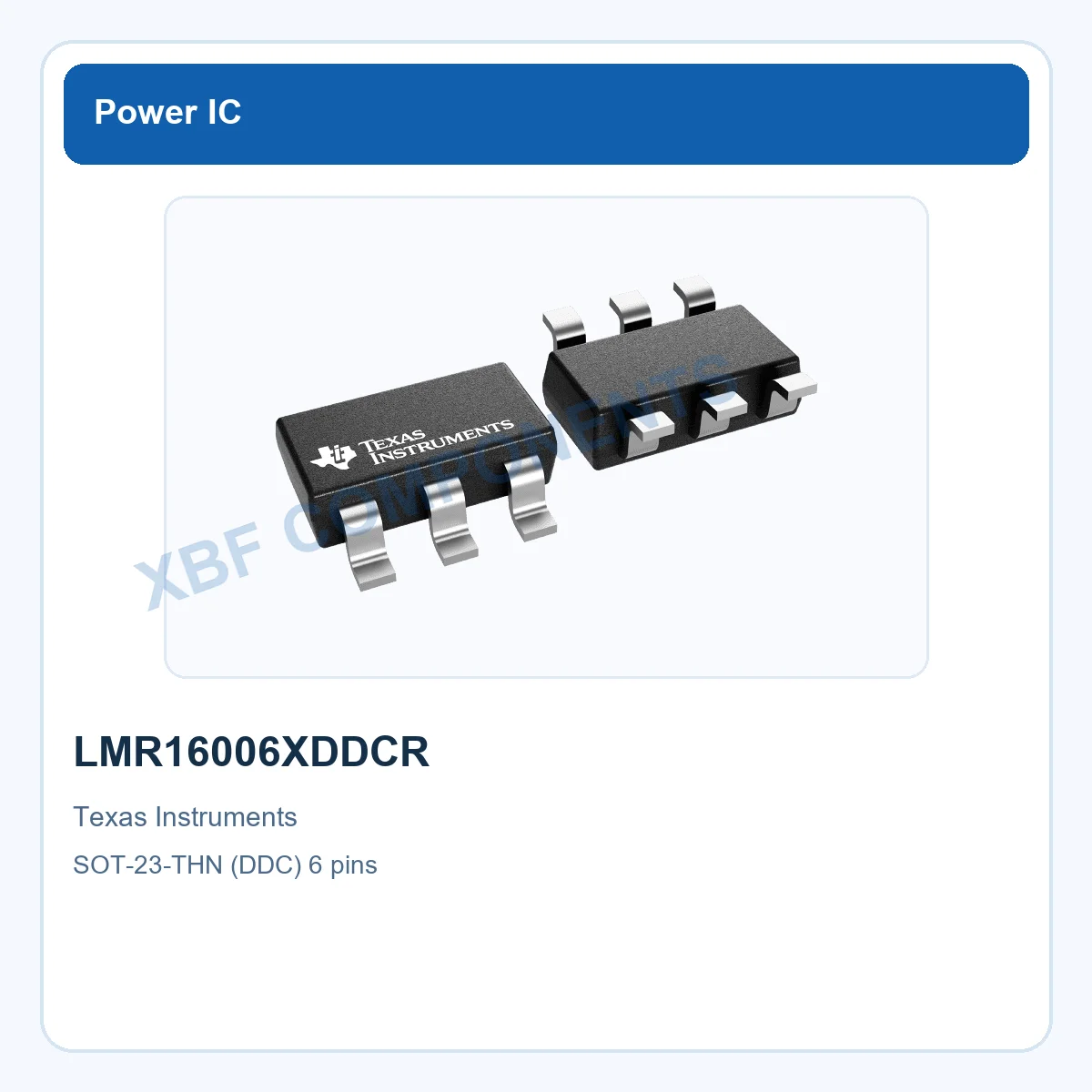 LMR16006XDDCR Texas Instruments Buck Converter 4V 60V 600mA SOT-23-THN (DDC) 6 pins