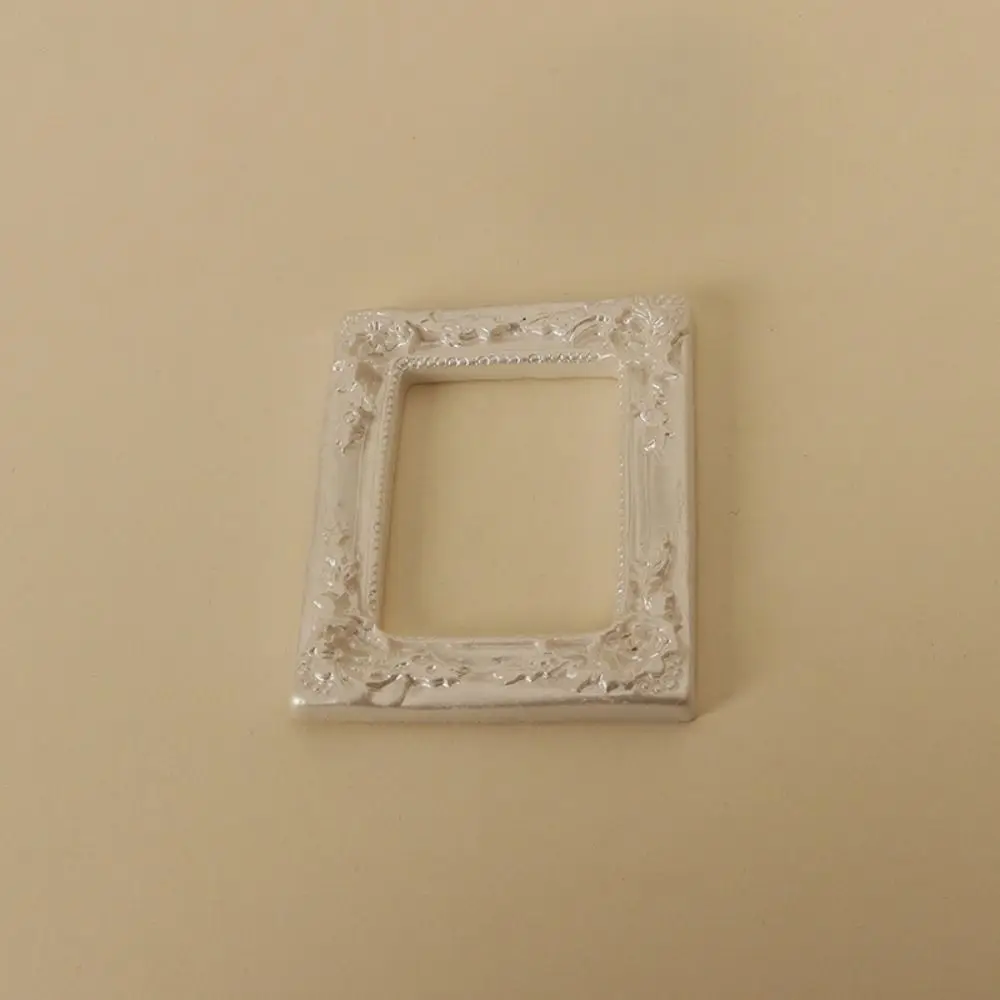 Multiple Styles DIY Resin Photo Frame Rustic Miniature Mini Mirror Props 3D Mirror Small Model Home Decor