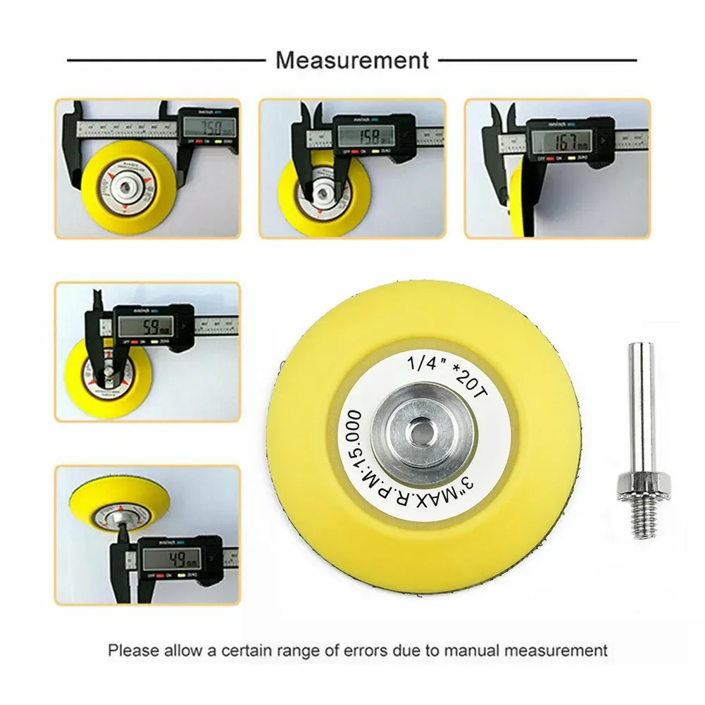3 Inch 75mm Backing Pad With Drill Attachment For Power Tool Sanding And Polishing Applications On Various Materials