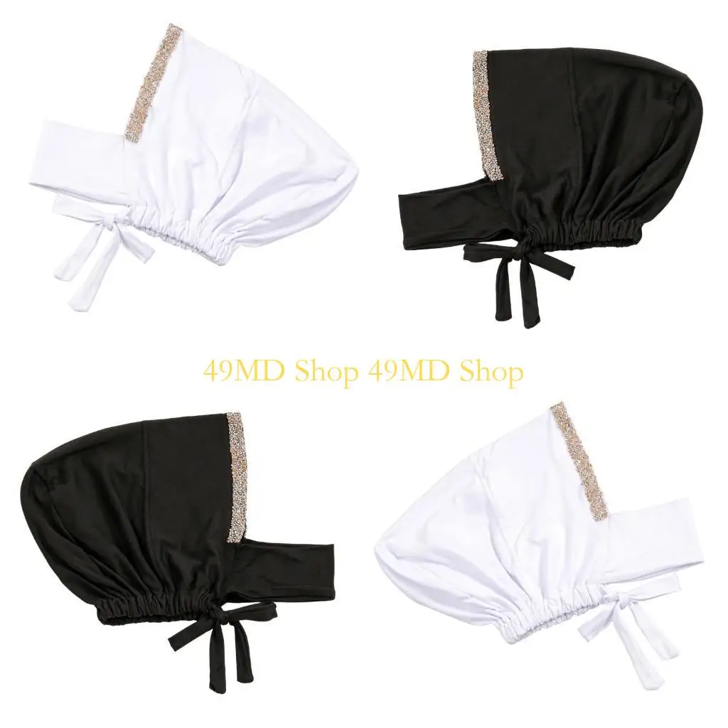 49MD Mehrzweck-Kopfwickel, elastischer Turban für Hochzeit, eleganter, dehnbarer Kopftuchwickel, afrikanische Kopfbedeckung