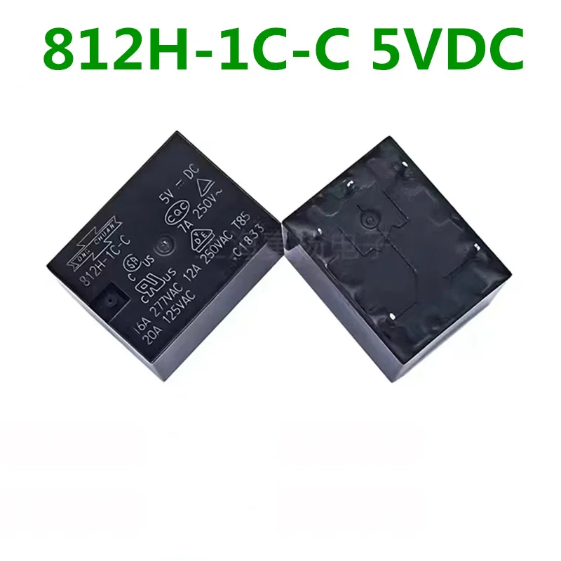 10Pcs, T73 Relay, 812H-1C-12VDC, 812H-1C-24VDC, 812H-1C-5VDC, 812H 1C C 12V, 812H-1C-C, DC24V, 5Pins, 12A, 100% New