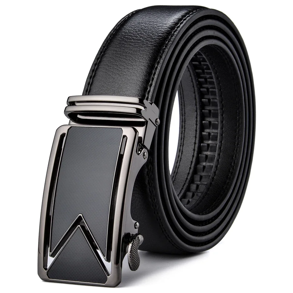 Plyesxale-Ceinture en cuir véritable pour homme, 2024 cuir de vachette, luxe, automatique, environnement noir, B55