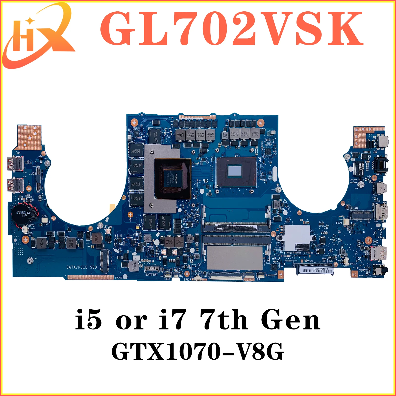 Imagem -02 - Placa-mãe de Laptop para Asus Gl702vm S7vs Gl702v Gl702vmk Gl702vs Gl702vsk G702vm G702vs i5 i7 ° ° V3g V6g V8g