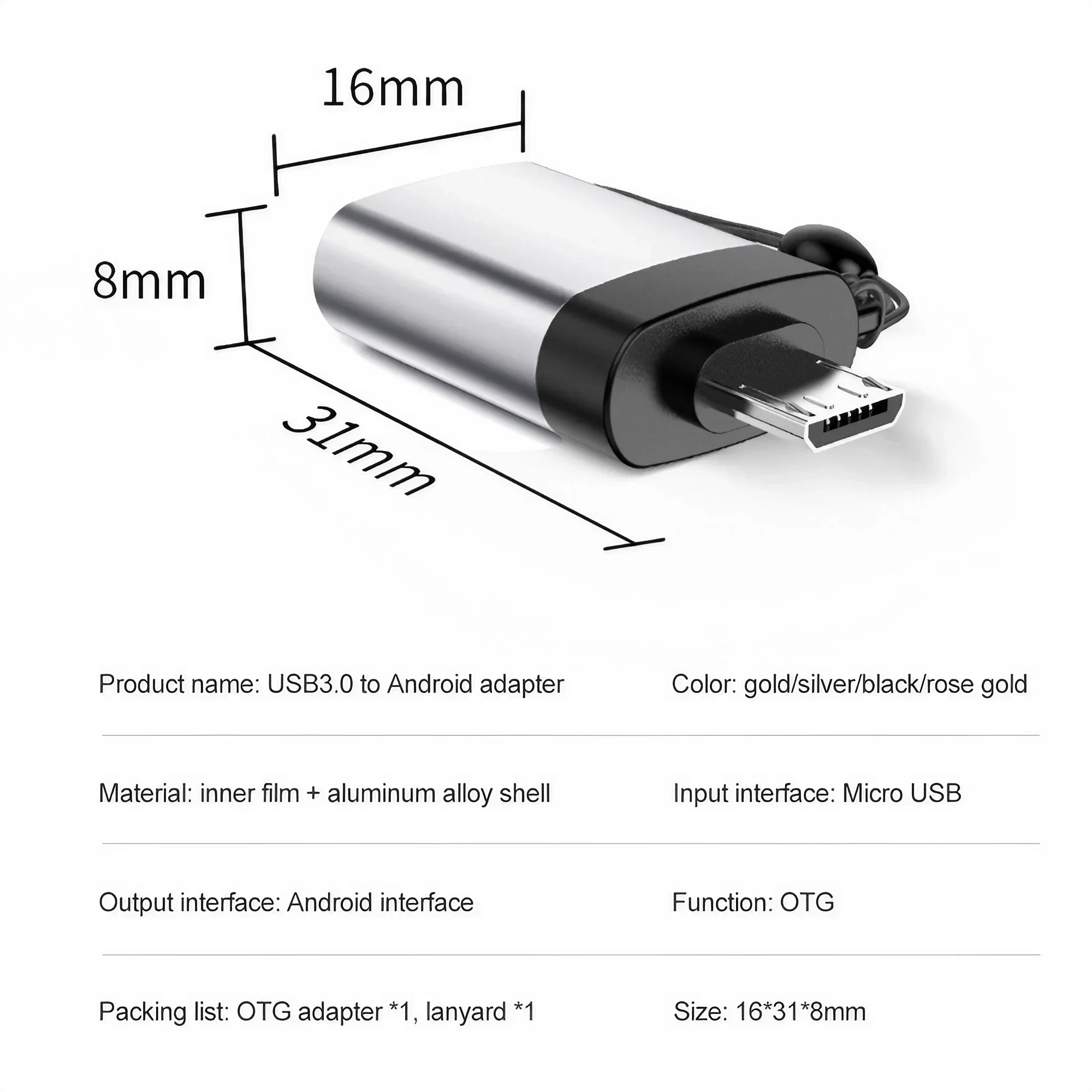 STONEGO USB to Type-c3.0 adapter high-speed OTG adapter mobile phone Type-c to usb