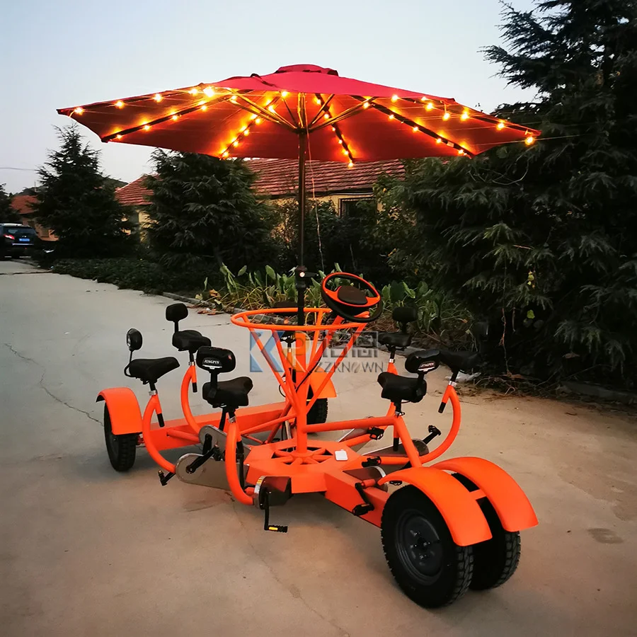 عربة بيع البيرة بدواسة لمشاهدة معالم المدينة بدواسة السيارة والحانة المتنقلة وحفلات البيرة