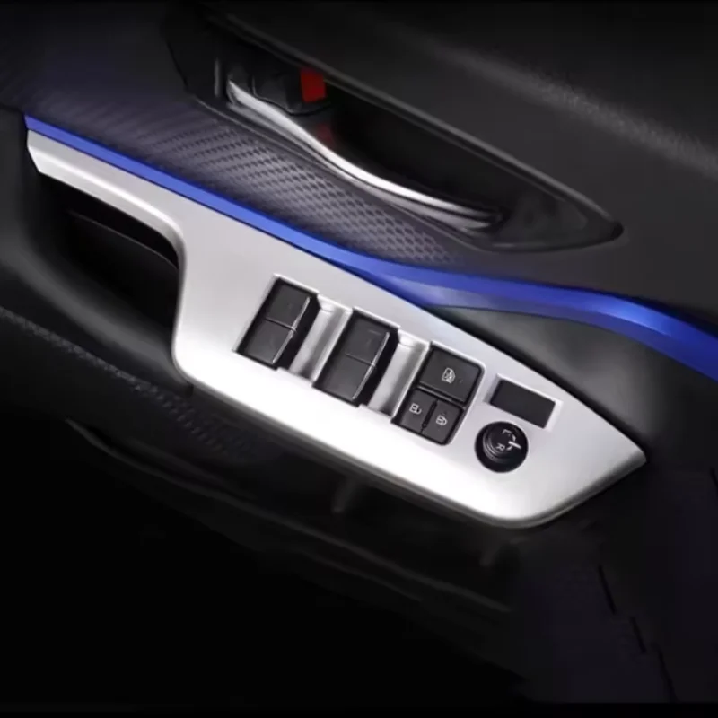 Car Armrest Cover Stick Trim ABS Plastic Door Inner Built Handle Bowl Frame Lamp LHD Fit  For Toyota C-HR CHR 2017 -2023
