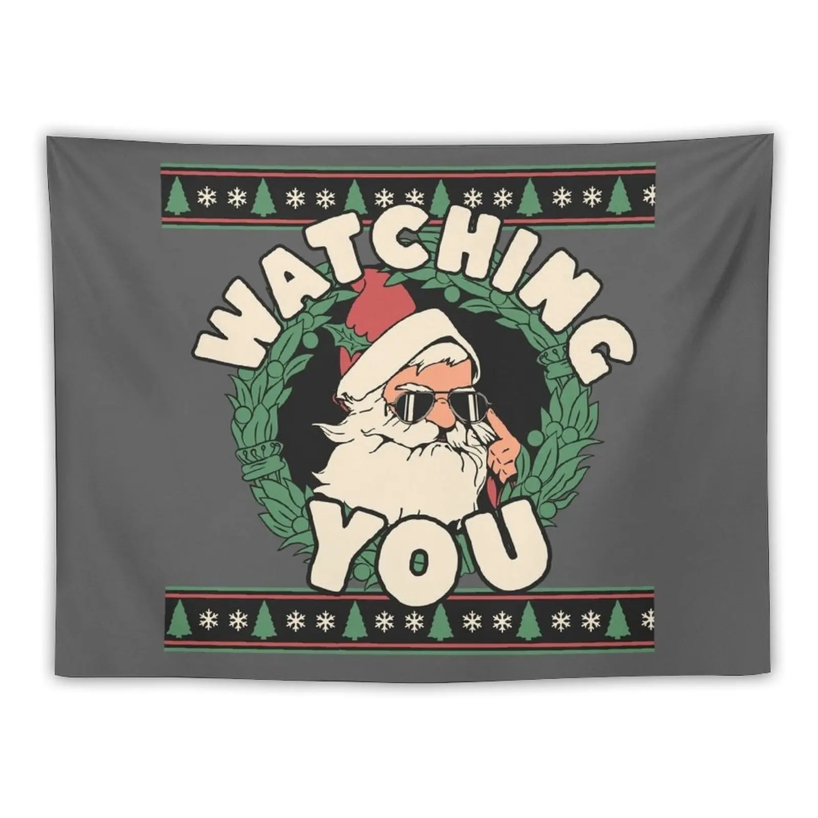 

Santa Watching You Christmas Tapestry Wallpapers Home Decor Things To The Room Room Decor Cute Tapestry
