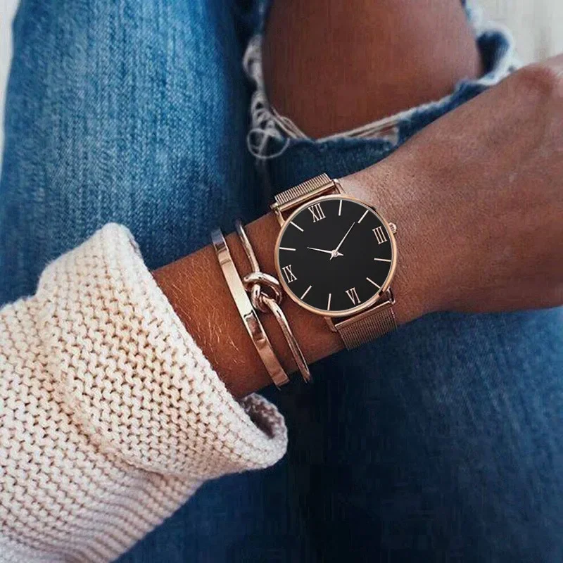 Relojes de cuarzo de lujo de marca superior para Mujer, relojes de pulsera analógicos a la moda para Mujer, Reloj informal sencillo para Mujer, Reloj de regalo para Mujer