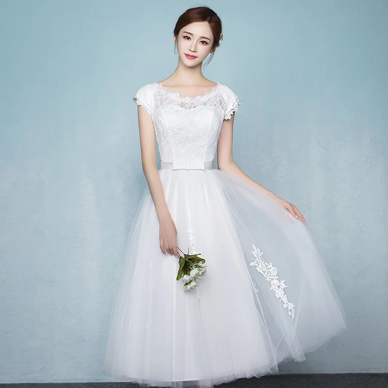 

Banquet White Elegant Bridesmaid Dress Medium Length 2024 New Performance Dress Bridesmaid Group Little Sisters Evening Dress