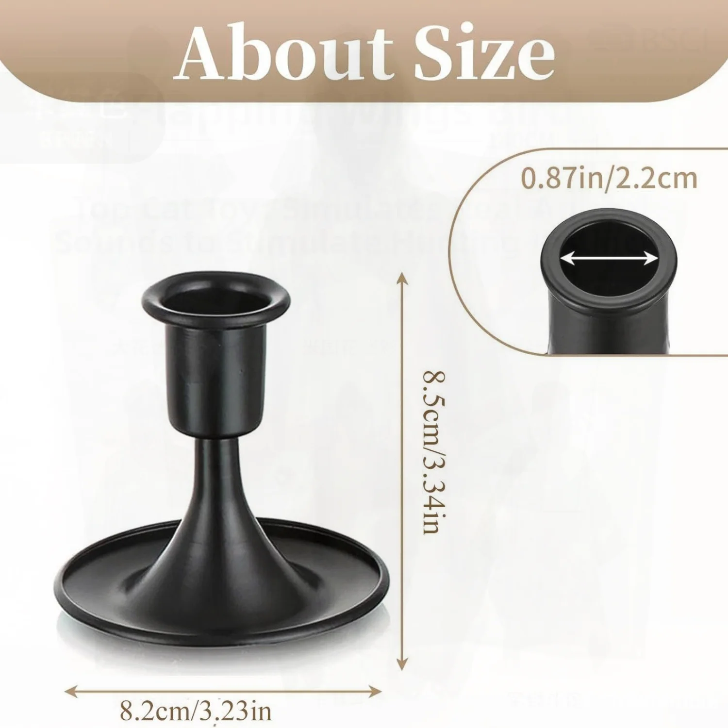 European Small Horn Retro Black Candlestick Iron Craftsmanship for Romantic Candlelight Dinner Decorations in Multiple Sizes