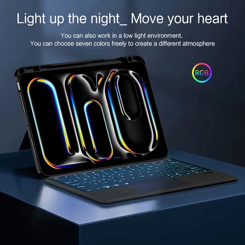 Imagen 2 del producto Funda con teclado mágico desmontable para iPad 11th A16 2025 10th Folio de teclado dividido para iPad Air 11 13 Air 5 4 iPad Pro 11 12,9 13