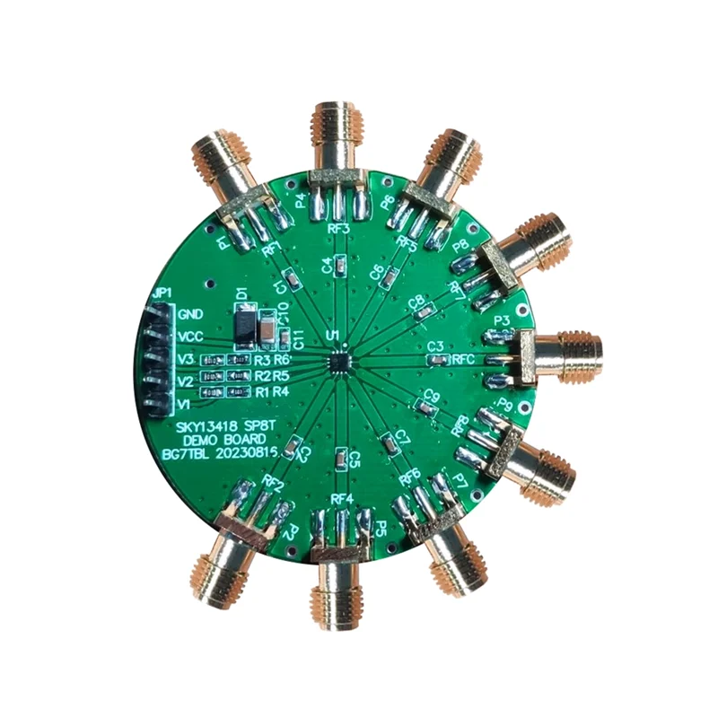 ABZW RF Switch Module 50Khz-6Ghz SP8T 8 Select 1 Antenna Switch Single-Pole Eight-Throw Microwave RF SP8T