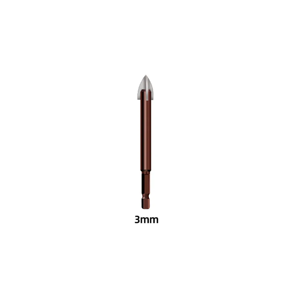 

1Pc Cross Drill Bit Triangle Drill 3-12mm Head Hex Shank For Tile Glass Concrete Hole Punching Opener Electric Drill Tool Parts