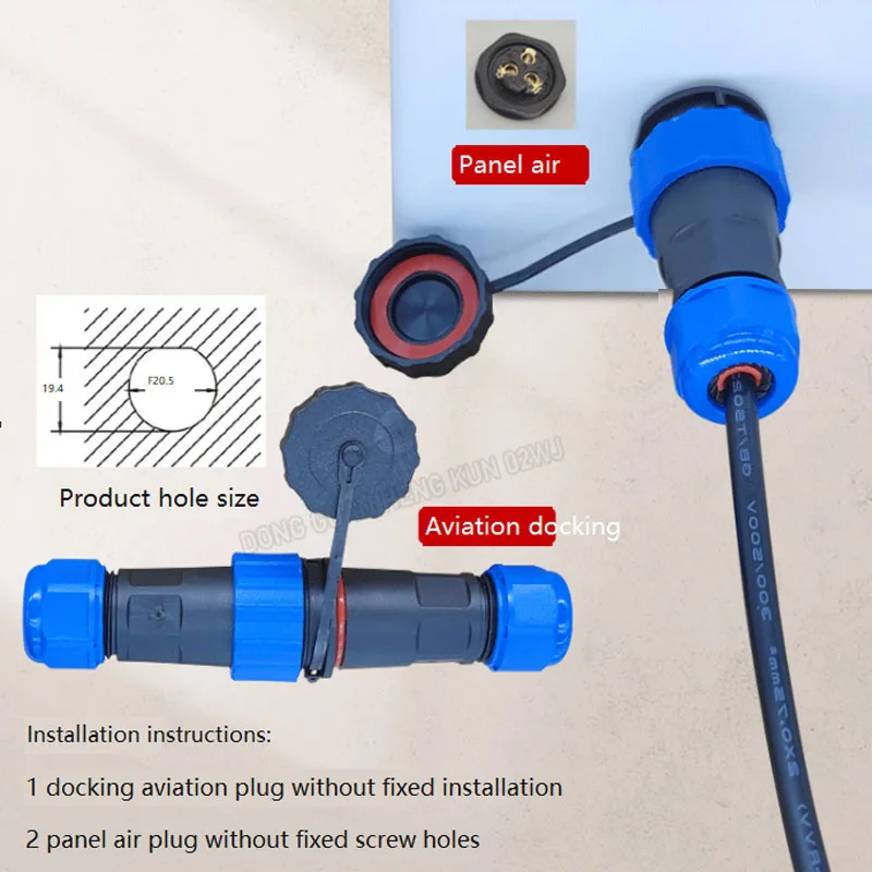 Aviation Solder-free Plug Waterproof Connector 2 3 4 5 Core Male/Female Butt Joint Socket Industrial Quick Wiring Connection