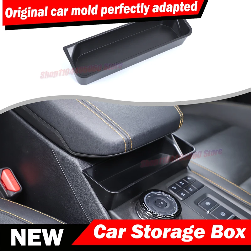 Door Handle Storage Box Inner Handle Tray For Ford Ranger 2023 2024 2025 Interior Accessories Armrest Box Front Storage Box