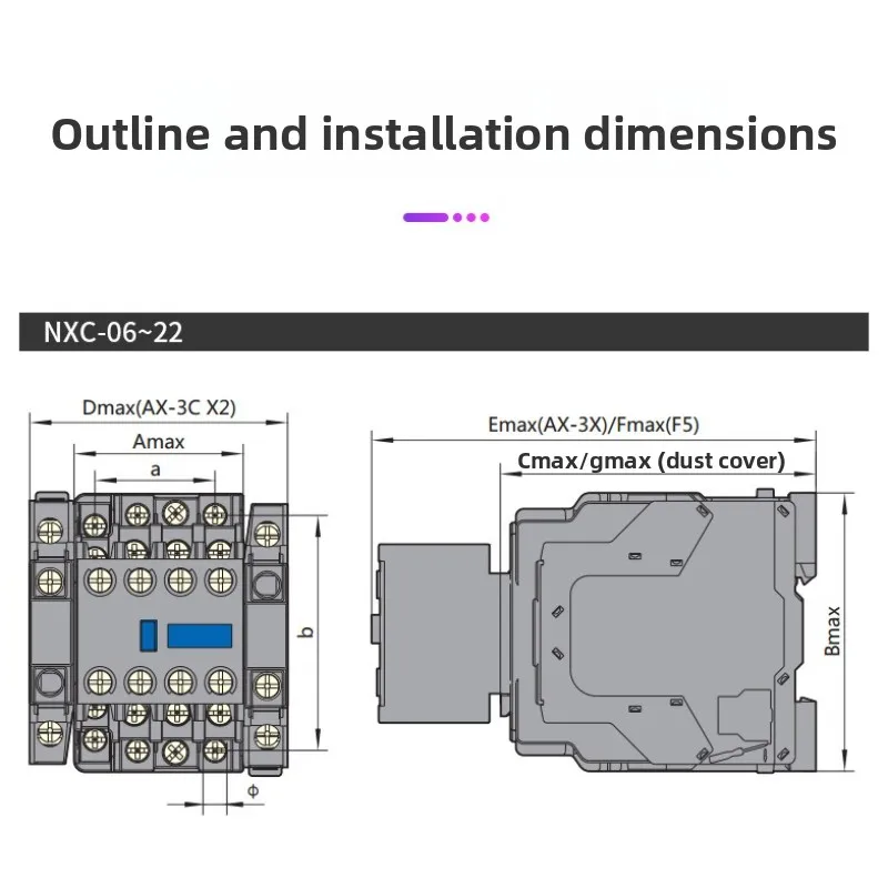 KUNLUN NXC-09/12/18/25/32/40/50/63 قواطع التيار المتردد 36/110/220/380 فولت نسخة مطورة لبدء تشغيل المحرك CJX2 لآلة CNC المضخة #5