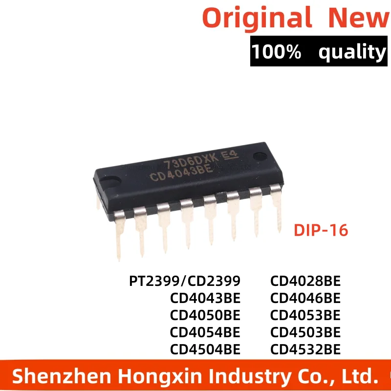 10 pieces of CD4043BE 4046 4050 4053 4054 4028 4503 4504 4532 PT2399 DIP CMOS quad NAND gate logic circuit