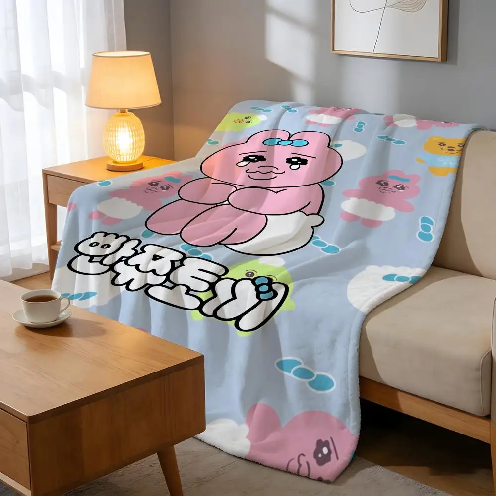 Throw High-Density Short Plush Blanket For Sofa Nap Air-Conditioned Room Soft Skin-Friendly Opanchu Usagi