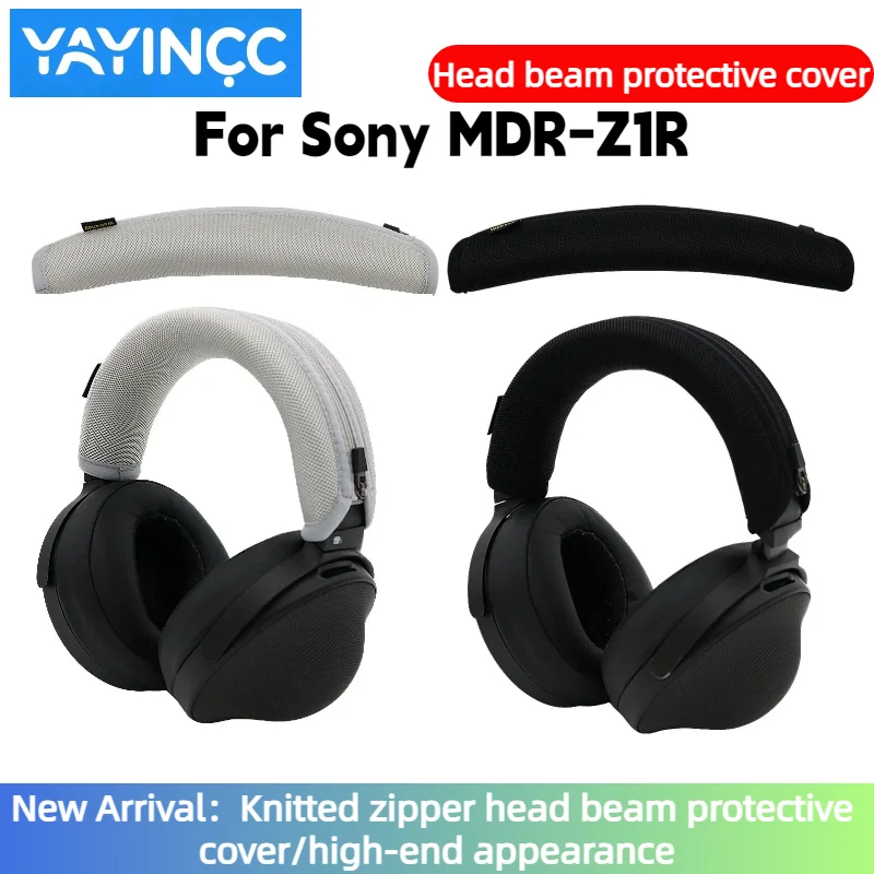 

Headphone Head Beam Cover For Sony MDR-Z1R Earphone Zipper knitted fabric headband protective cover Advanced feeling