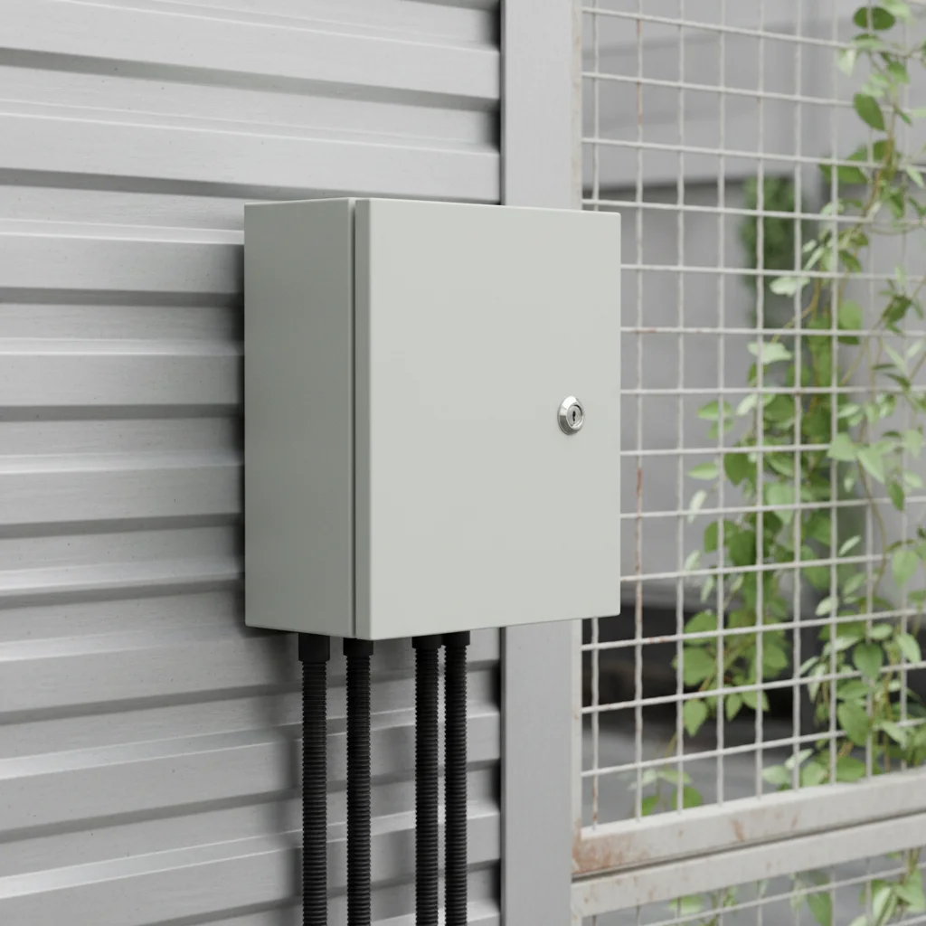 Boîte électrique extérieure 25x30x15cm, boîte de distribution étanche à montage mural, verrouillable, durable, facile à installer, résistante à la corrosion