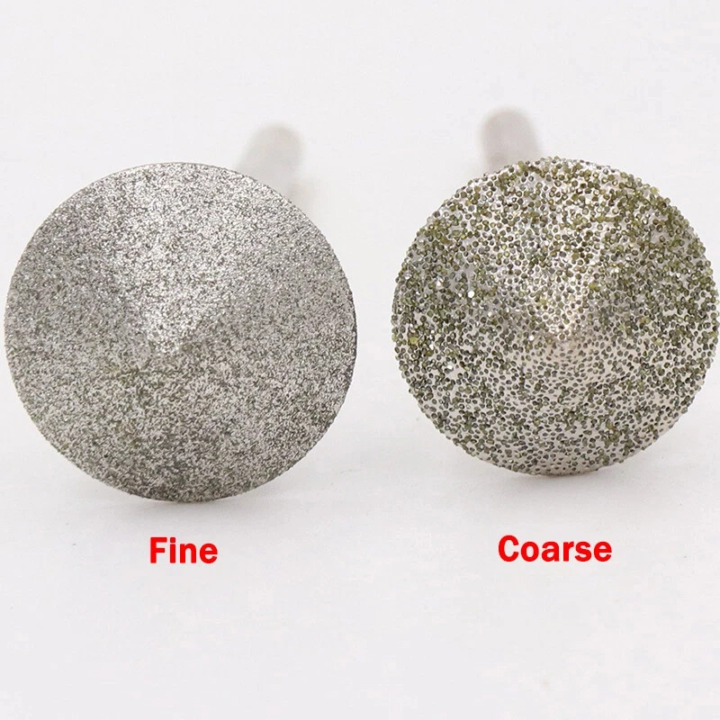 3mm Shank Conical Umbrella Shape Diamond Grinding Drill Bits 8/10/12/14/16mm Jade Carving Deburring Rotary Kits Tool