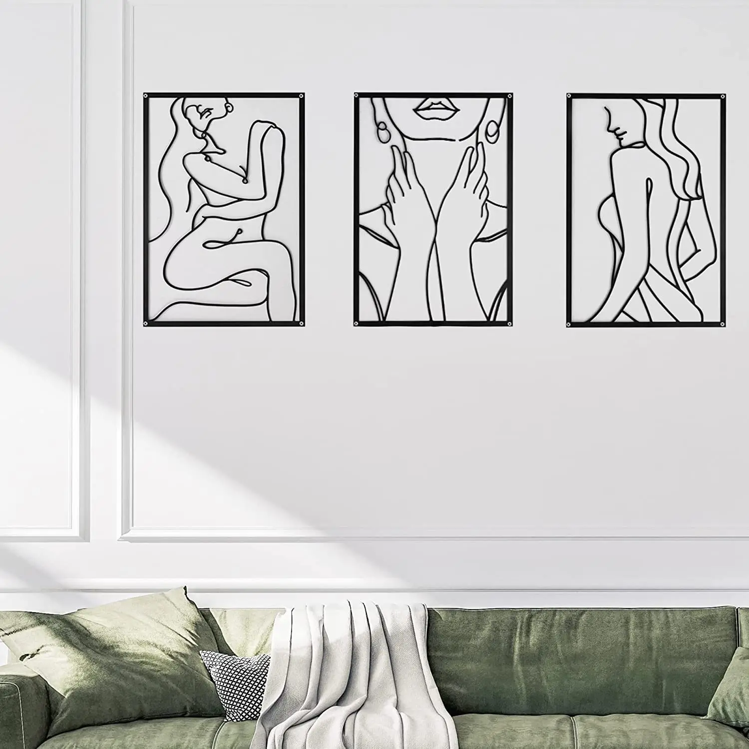 Decorative Women Silhouette Iron Wall Ornament