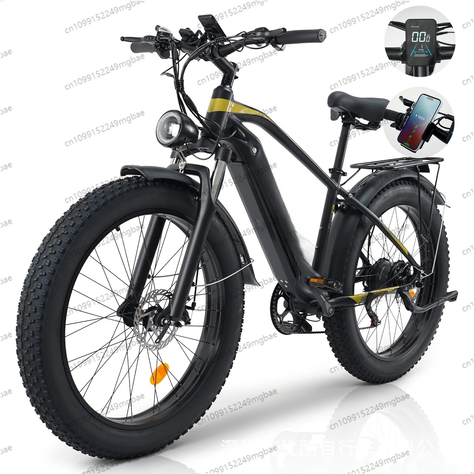 Fat tire electric power bike 26 inch 7 speed electric mountain bike
