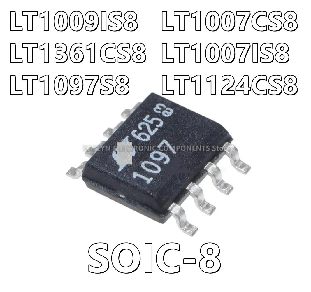 10Pcs/lot LT1009IS8 LT1009 LT1361CS8 LT1361 LT1097S8 LT1097 LT1007CS8 LT1007IS8 LT1007 LT1124CS8 LT1124 SOIC-8