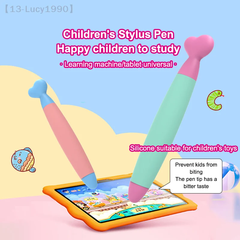 

【NN】Cute Touch Screen Pen - Stylus for Kids, Silicon Tip for Writing & Drawing, Compatible with iPad/Tablet/Phone