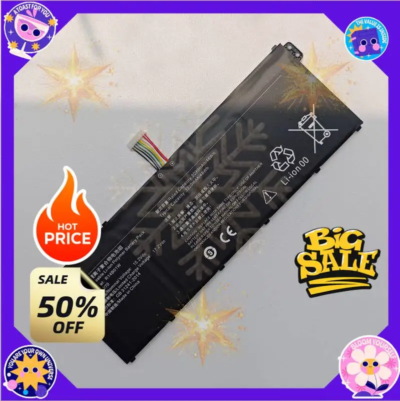 SWZY 15.2V 48Wh 3220mAh Laptop Battery for Xiaomi RedmiBook 14 Inch  for Redmi XMA1901-AA/AG/BA Notebook Battery R14B01W