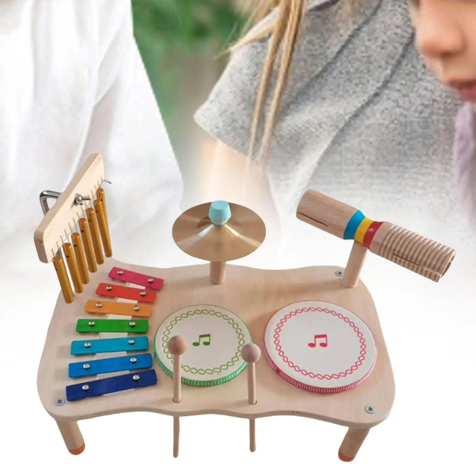Kids Drum Set ,Fine Motor Skill, Musical Instruments, Educational Musical Toys Xylophone Drum Kit for Ages 3+ Kids