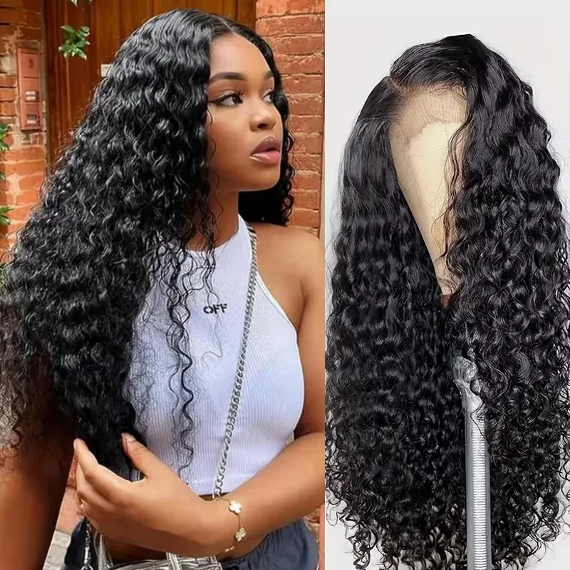 

Парик из натуральных волос 16-42 дюйма, глубокие кудри, 13x4 13x6, с кружевной передней частью, 360-градусный парик, волнистый, с предварительно выщипанной линией роста волос, для женщин