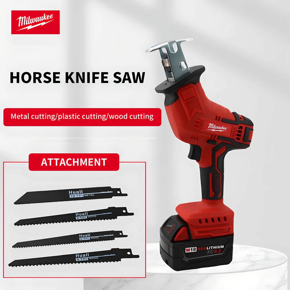 Imagem -02 - Cordless Compact Elétrica Alternada Saw Milwaukee Recip Saw Saber Saw Ferramenta de Metal Pipe Power Apto para 18v Bateria