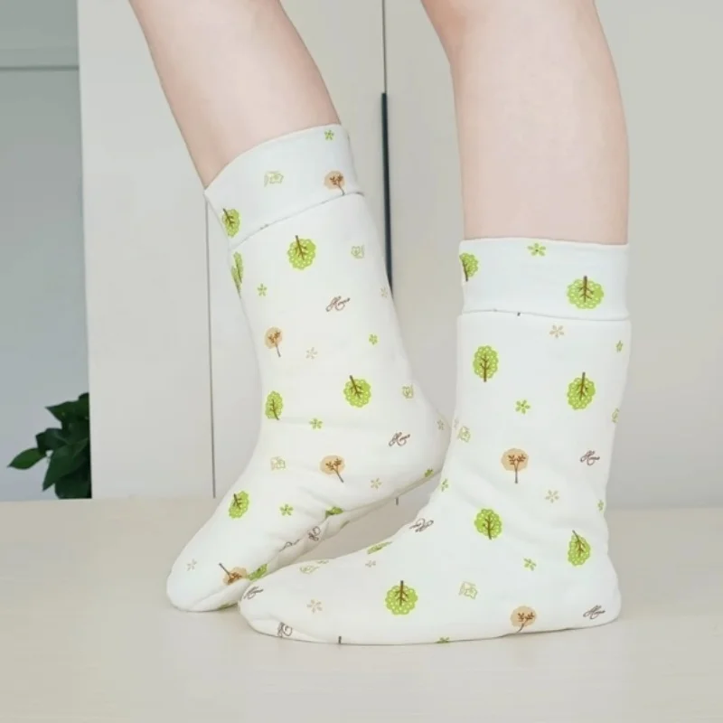 

Хлопковые носки ручной работы для взрослых и детей, утепленные хлопковые носки с милым принтом для мужчин и женщин, чехлы для ног ABDL, сохраняющие тепло носки, 1 пара ﻿