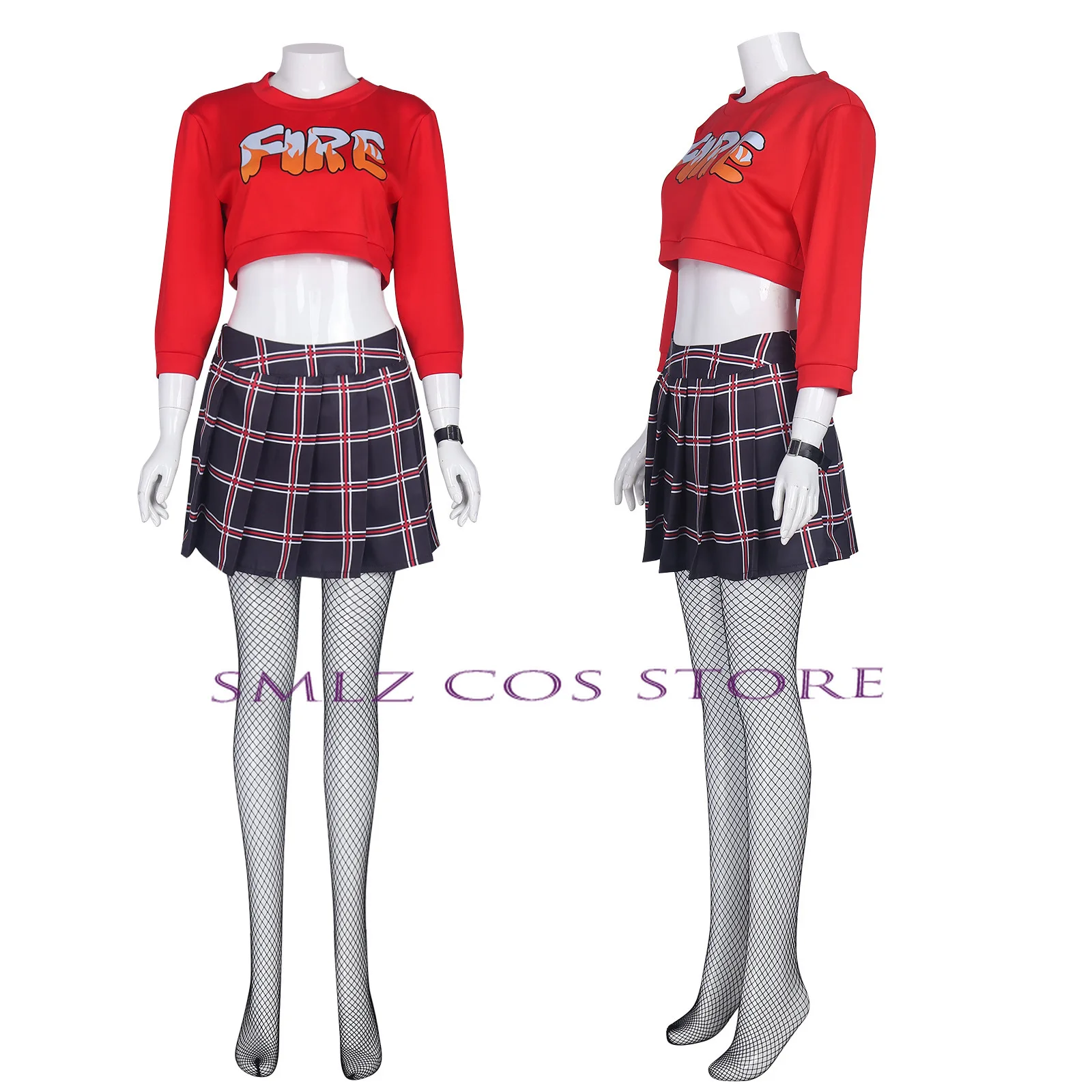 Anime Persona 5 Costume pour femme, ensemble d'uniforme de danse rouge, perruque Anne Tokyo, tenue de jeu de fête d'Halloween, cosplay amaki