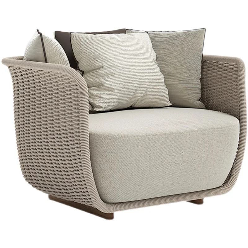 

Nordic outdoor rattan chair sofa open-air villa courtyard outdoor balcony casual rattan sofa
