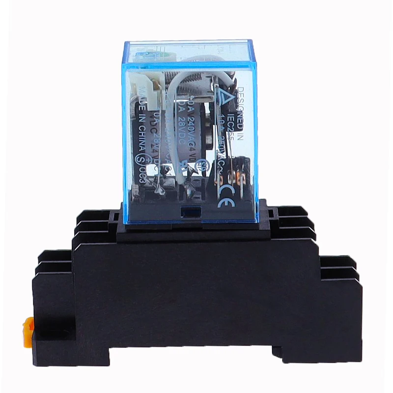 Imagem -04 - Relé do Poder da Bobina da C.a. com Base do Soquete Ly2nj Dpdt Pin Hh62p Jqx13f 12v 24v 36v 48v c. c. 110v 220v 380v Grupo 10