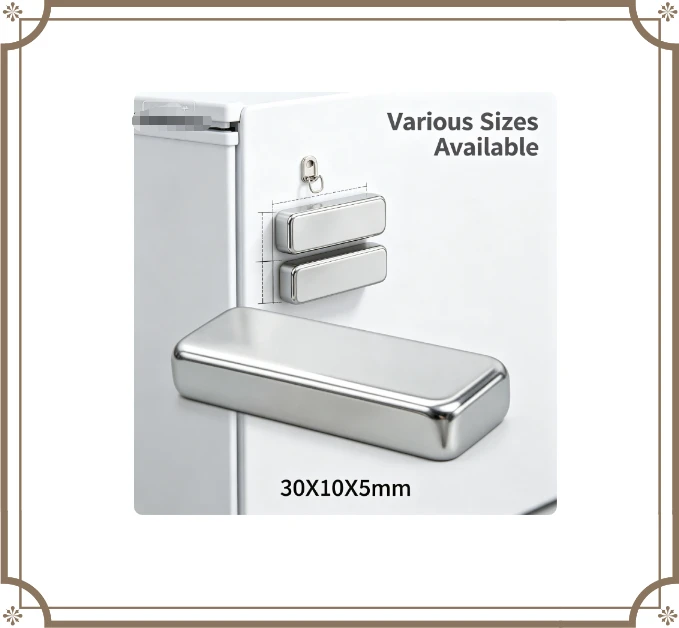 30x10x5mm Strong Neodymium Quadrate Magnet for DIY Crafts, Powerful NdFeB for Handmade Artworks