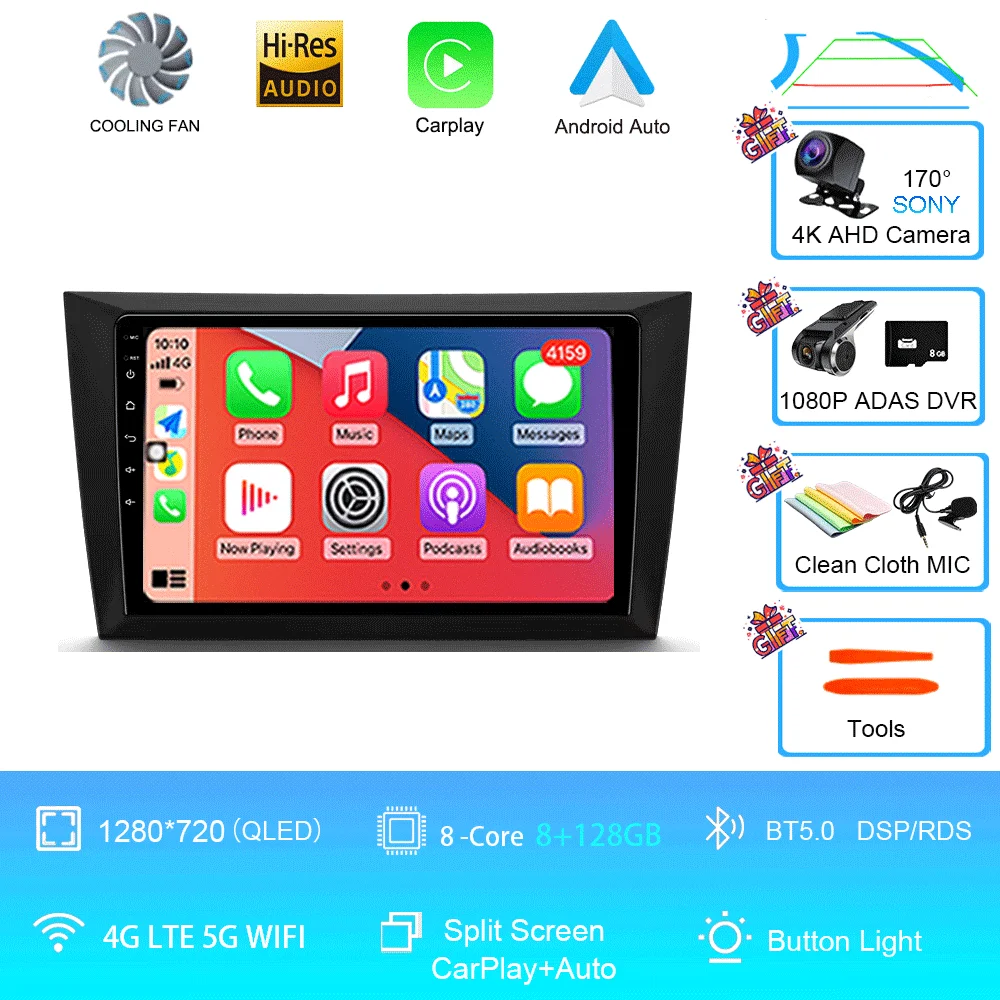 Android 16 autoradio voor Volkswagen VW Golf 6 MK6 GTI 2008-2016 draadloze Carplay autoradio multimediasysteem 4G DSP 2 Din
