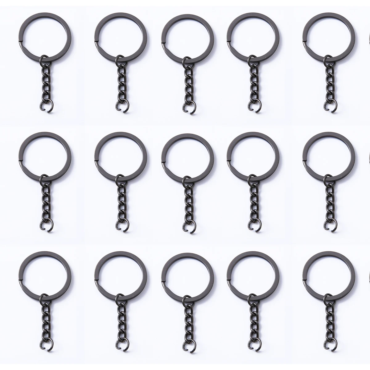 10/20/50/100 pcs/lot Key Ring Key Chain 5 Colors Plated 30mm Round Split Keychain Keyrings Wholesale