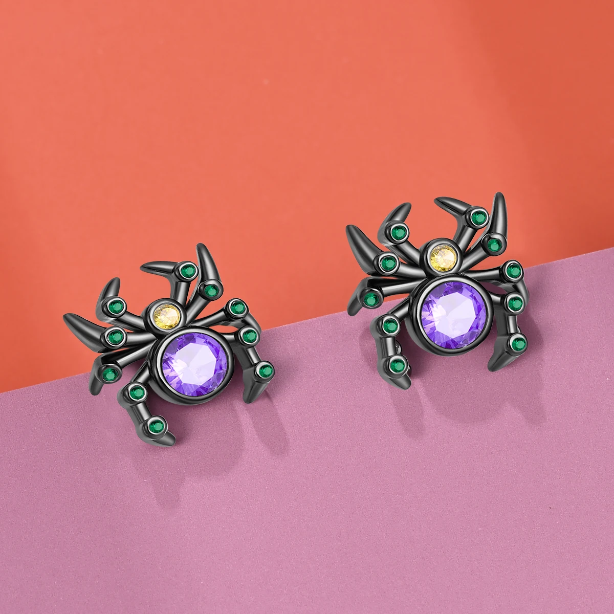 Unique 925 Sterling Silver Skeleton Bat Spider Halloween Series Stud Earrings Funny Jewelry Gifts For Friends At Parties