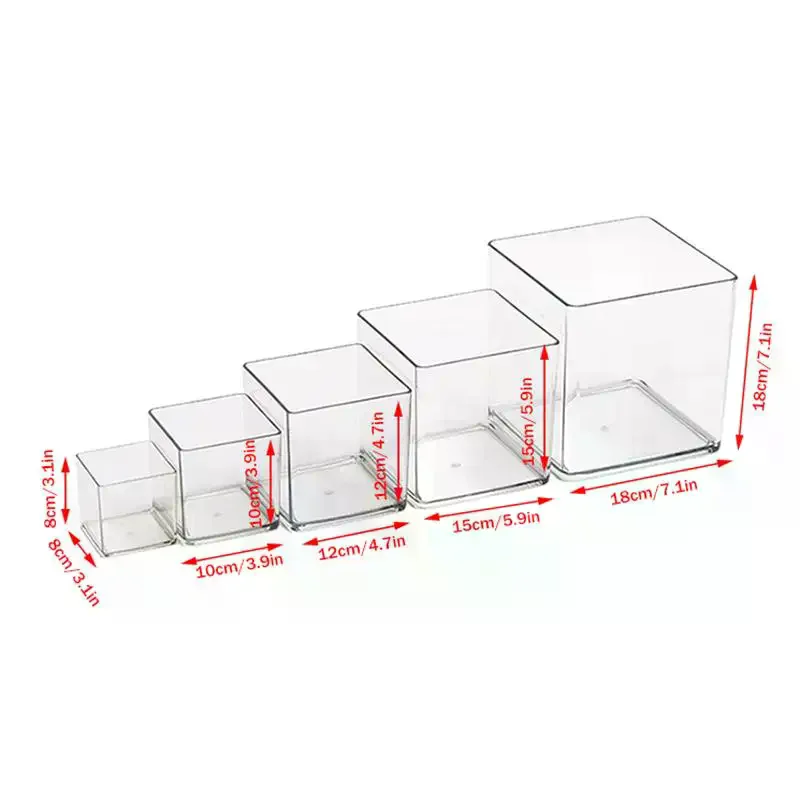 Transparent Acrylic Planter Seedling Nursery Pot Home Balcony Lightweight Plant Container Decor for Indoor Outdoor Planting