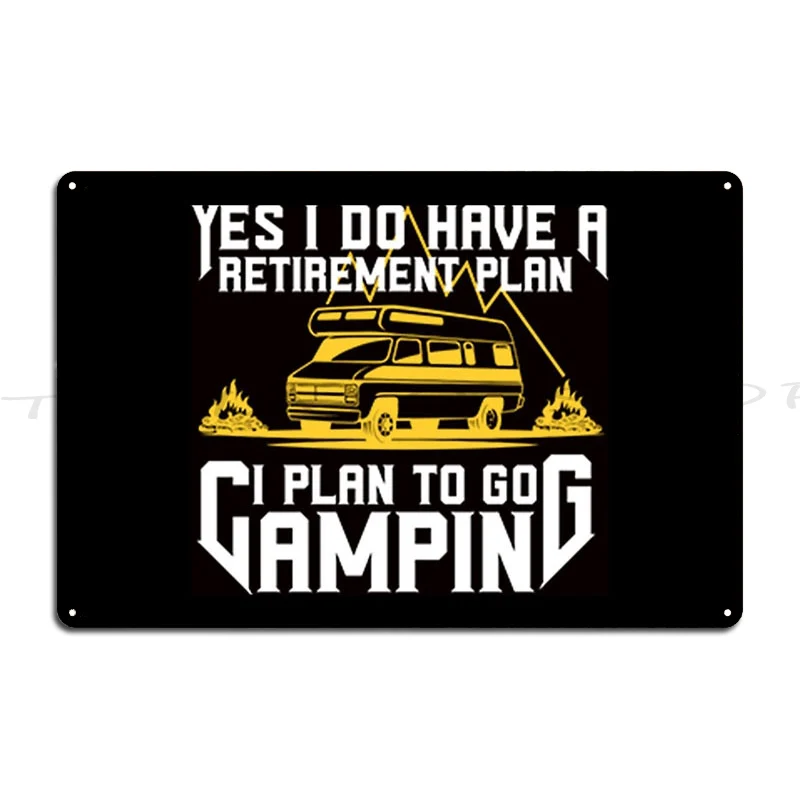 Plan Funny I Plan To Ride It Retirement Metal Sign Retro Bar Club Bar Garage Decoration Printing  Tin Sign Poster