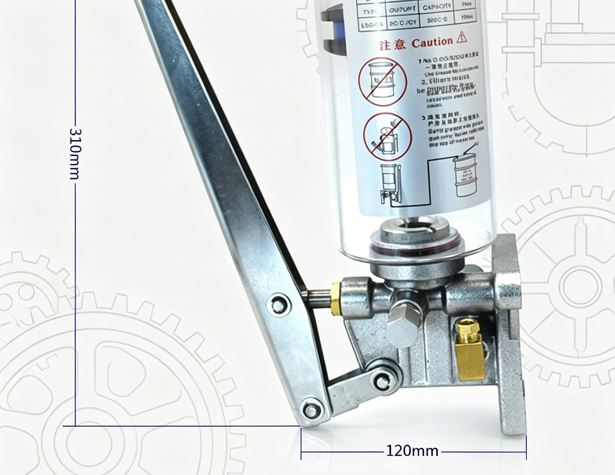 Push-Pull Lever Grease Pump: 2cc per Stroke, M10×1 Thread, 3 Capacity Options, No Power Required, Drip-Free Design