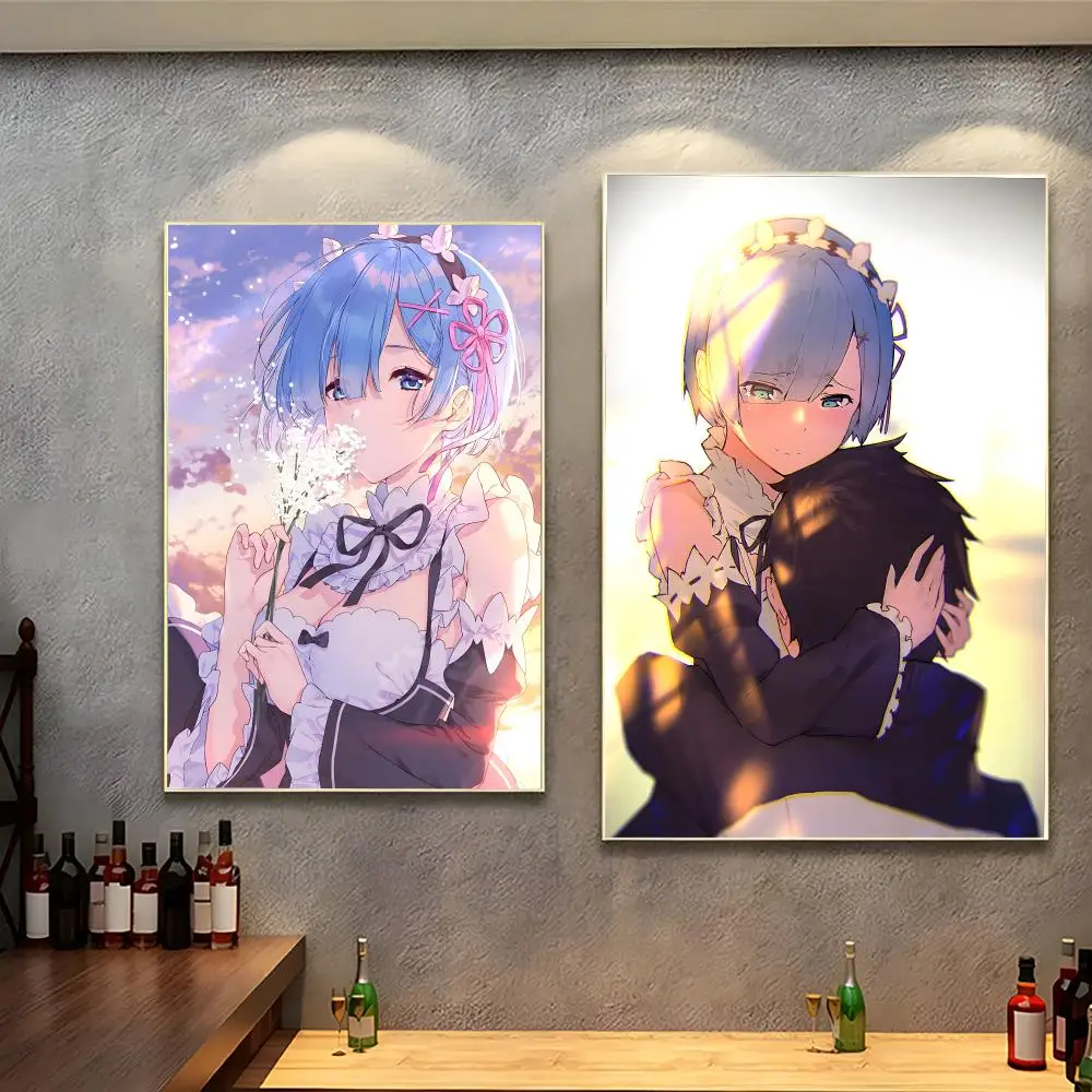 Dark anime Re:Zero Poster Peel And Stick Indoor Bedroom Wall Decor Aesthetic Gift