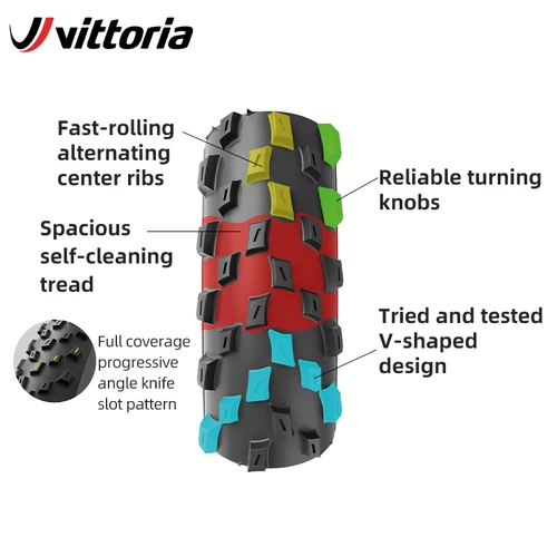 Imagen 2 del producto Vittoria Barzo / Mezcal 29x2.1 / 2.25 / 2.35 neumático sin cámara grafeno bicicleta de montaña neumático antiperforación Alliance Champion Edition