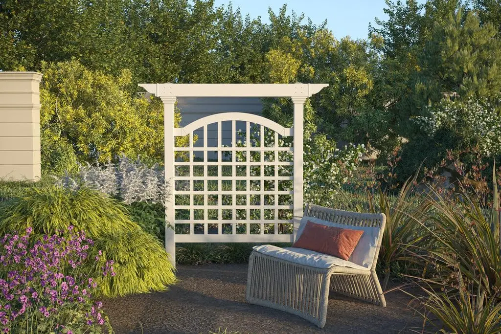 Manchester White Vinyl Trellis – 60
