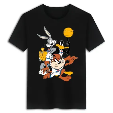 Sommar 2025 Ny Animation Peripheral Bugs Bunny Kortärmad T-shirt Bomull Herr- och Damkläder Sommarkläder Pojkar och Flickor Toppar 8 best sales Bugs Bunny T-shirt - №8