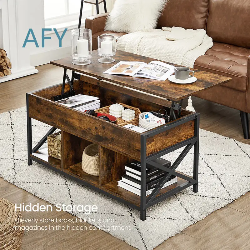 Rustic Lift Coffee Table for Various Furniture Styles 2025 Adjustable Height Living Room Table Farmhouse Modern Minimalist